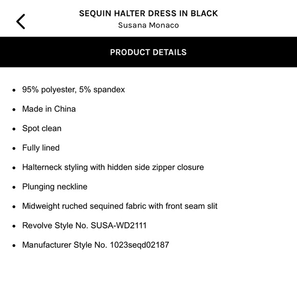 Susana Monaco x Revolve Sequin Halter Dress in Black - Picture 5 of 6